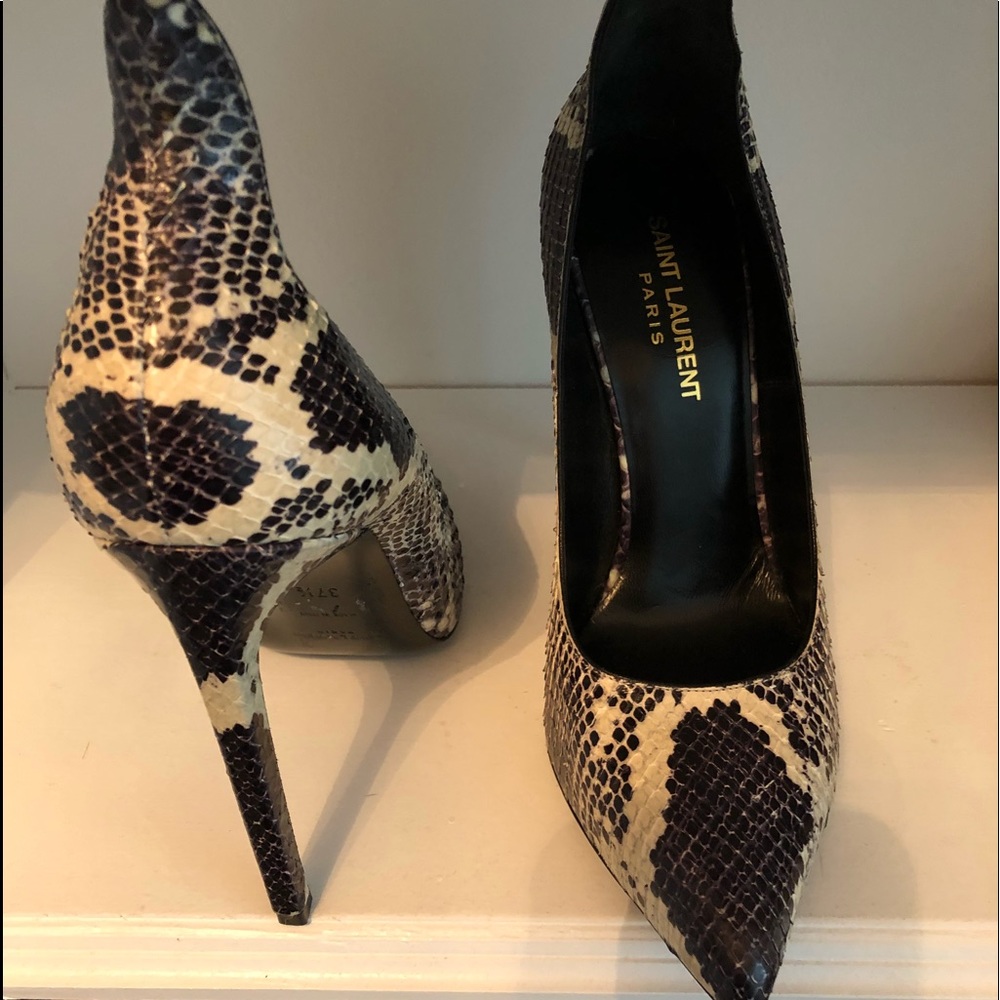 Saint Laurent snakeskin heels